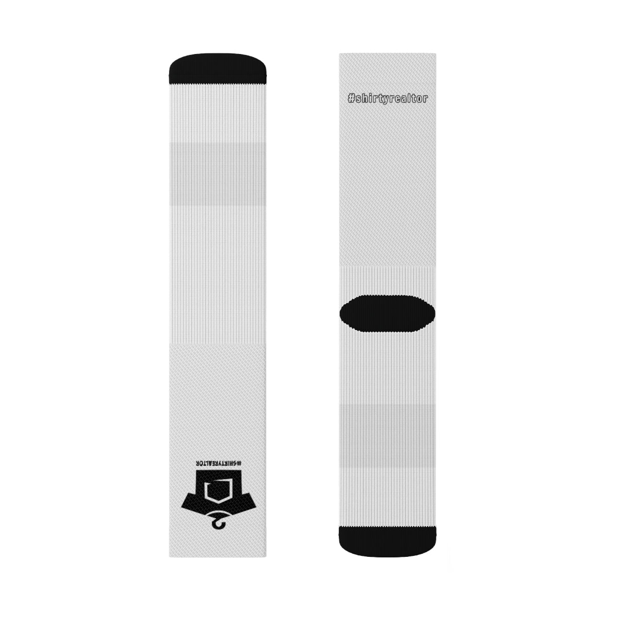 ShirtyRealtor Black Logo Socks - All Over Prints | ShirtyAgents