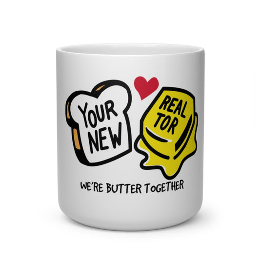 We're Butter Together Heart Shape Mug - Mug | ShirtyAgents